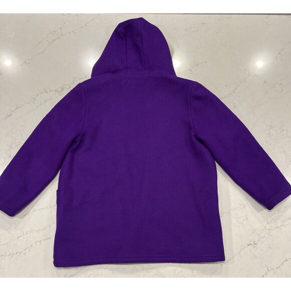 Kelsey Trail Womens Sz 20 Purple Vtg Canadian Embroidered Virgin Wool Coat lined - Picture 2 of 16